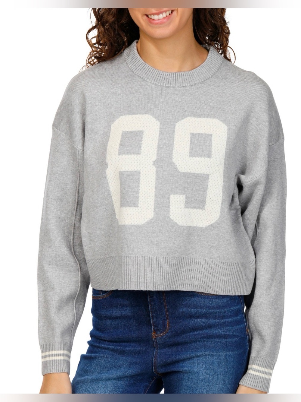 NWT Madden Girl Game-day Long Sleeve 89 Varsity Pullover Sweater